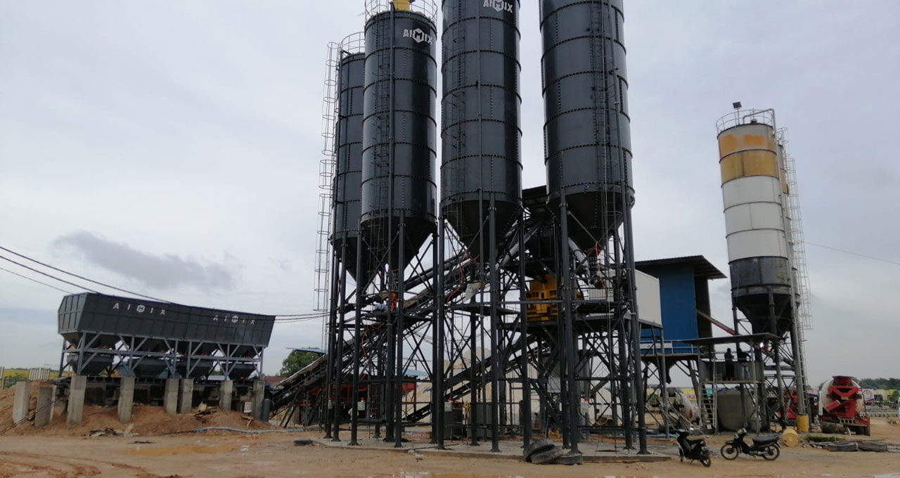 В Индонезии установился бетонный завод 120 м3/ч