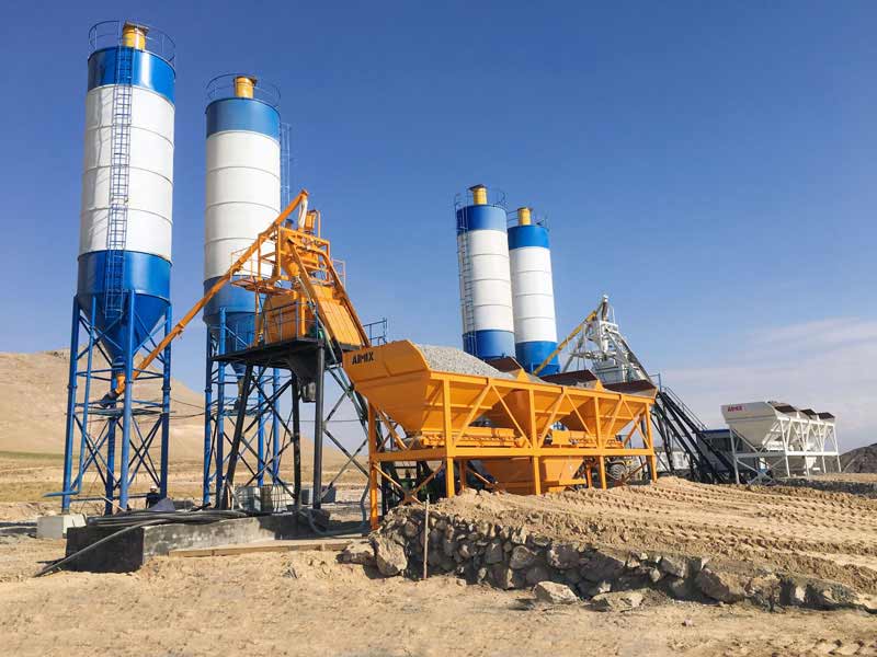 Стациональный бетон завод AJ-50 В Узбекистане